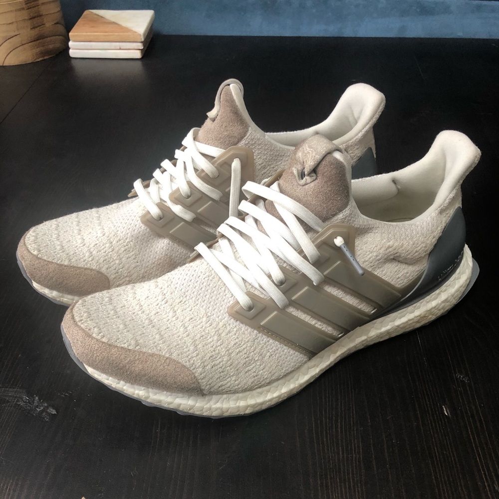 Adidas Ultraboost tan and cream